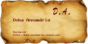 Doba Annamária névjegykártya