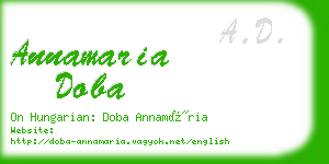 annamaria doba business card